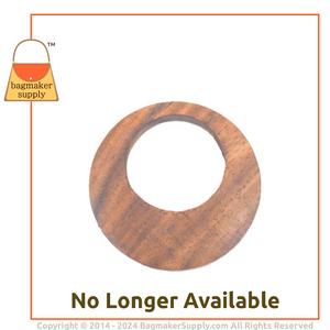 Representative Image of 1 Inch Off-Center Wood Ring, Honey Walnut Finish