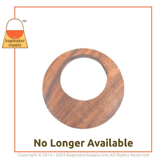 Representative Image of 1 Inch Off-Center Wood Ring, Honey Walnut Finish (RNG-AA014))