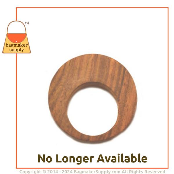 Representative Image of 15/16 Inch Off-Center Wood Ring, Honey Walnut Finish (RNG-AA015))