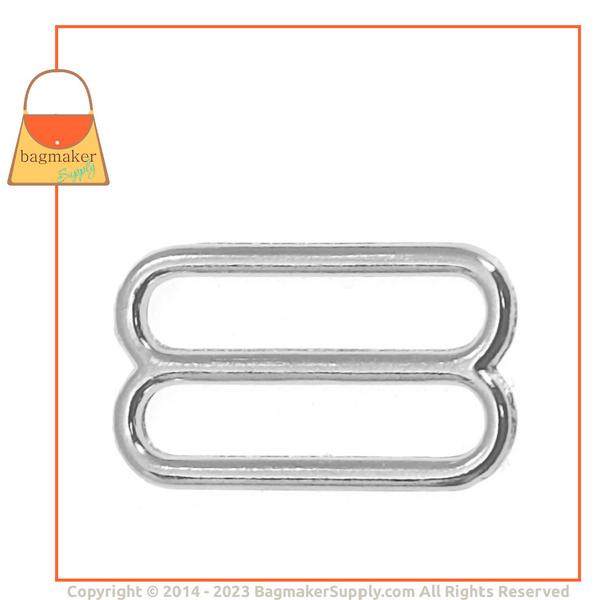 Representative Image of 1 Inch Rounded Cast Slide, Nickel Finish (SLD-AA012))