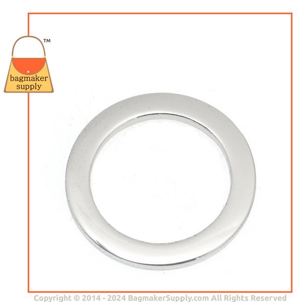 Representative Image of 1 Inch Flat Cast O Ring, Nickel Finish (RNG-AA030))