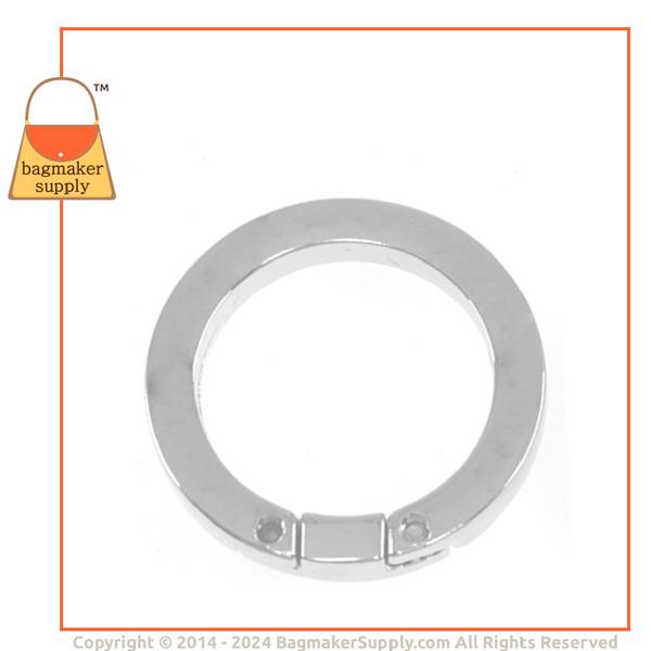 Representative Image of 3/4 Inch Flat Cast Screw Gate Ring, Nickel Finish (RNG-AA034))