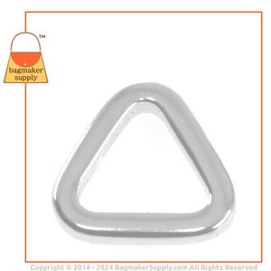 Representative Image of 5/8 Inch Flat Cast Triangle Ring, Nickel Finish