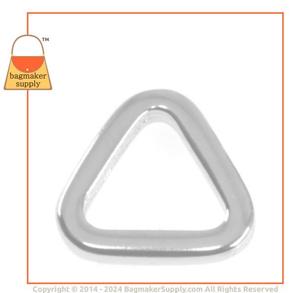 Representative Image of 5/8 Inch Flat Cast Triangle Ring, Nickel Finish (RNG-AA042))