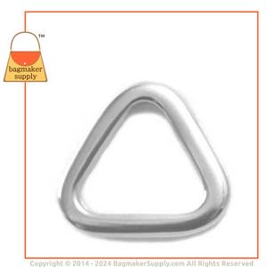 Representative Image of 3/4 Inch Flat Cast Triangle Ring, Nickel Finish