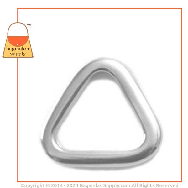 Representative Image of 3/4 Inch Flat Cast Triangle Ring, Nickel Finish (RNG-AA043))