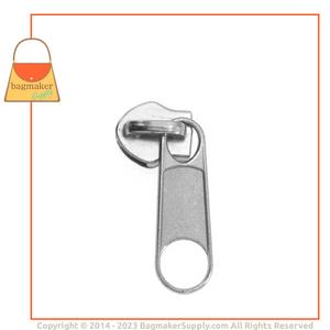Representative Image of Size 5 Long Tab Zipper Pull / Slide, Nickel Finish