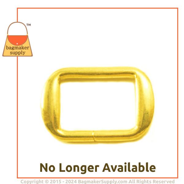 Representative Image of 1 Inch Wire Formed Rounded Edge Rectangle Ring, Not Welded, Gold Finish (RNG-AA059))