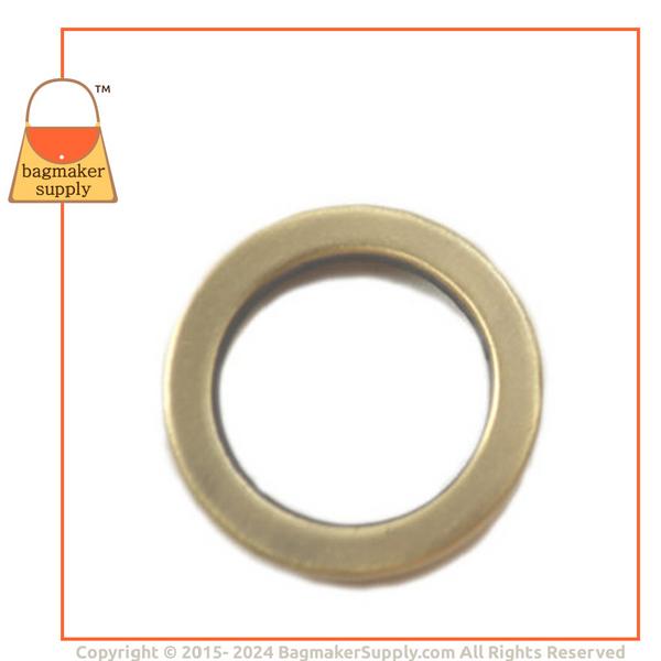 Representative Image of 3/4 Inch Flat Cast O Ring, Light Antique Brass / Antique Gold Finish (RNG-AA060))