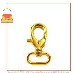 Representative Image of 1 Inch Lobster Claw Swivel Snap Hook, Gold Finish