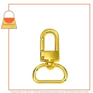 Representative Image of 3/4 Inch Lobster Claw Swivel Snap Hook, Gold Finish