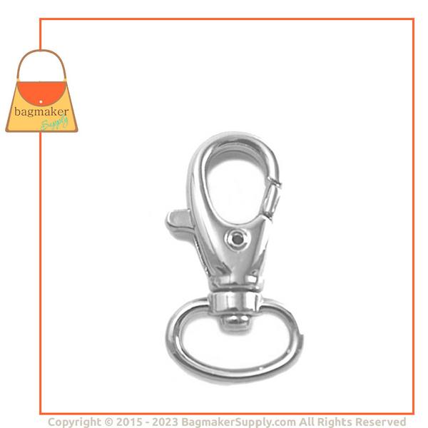 Representative Image of 1/2 Inch Lobster Claw Swivel Snap Hook, Nickel Finish (SNP-AA016))