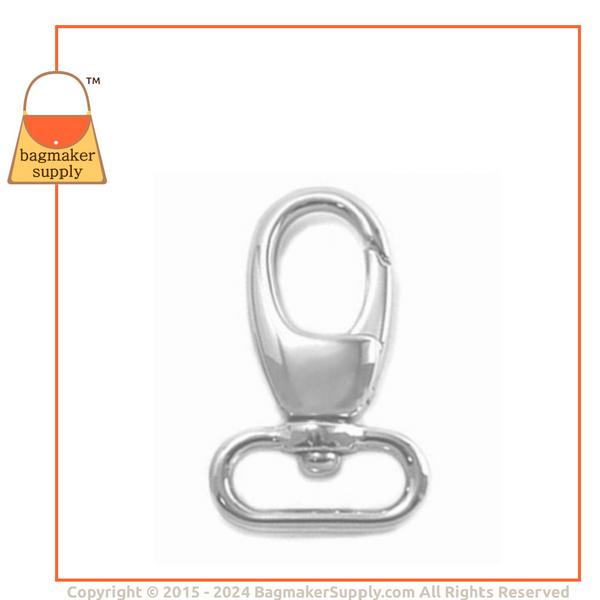 Representative Image of 3/4 Inch Lobster Claw Swivel Snap Hook, Nickel Finish (SNP-AA019))