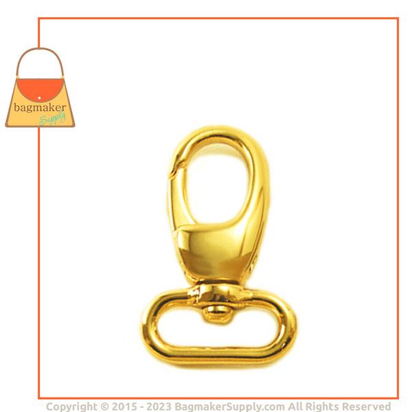 Representative Image of 3/4 Inch Lobster Claw Swivel Snap Hook, Gold Finish (SNP-AA020))