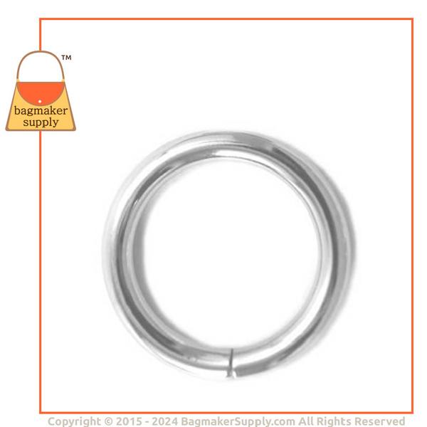 Representative Image of 1 Inch Wire Formed O Ring, Welded, Nickel Finish (RNG-AA093))