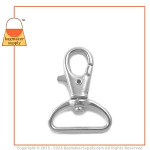 Representative Image of 1 Inch Lobster Claw Swivel Snap Hook, Nickel Finish