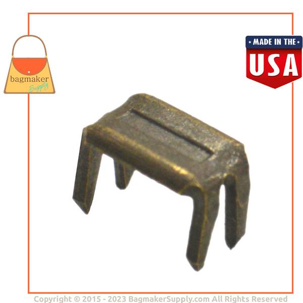 Representative Image of YKK® Zipper Bottom Stop, Size 5, Antique Brass Finish (ZPS-AA001))