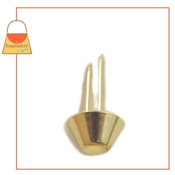 Representative Image of 14 mm Cone Purse Foot / Handbag Bottom Stud, Brass Finish (PFT-AA003))