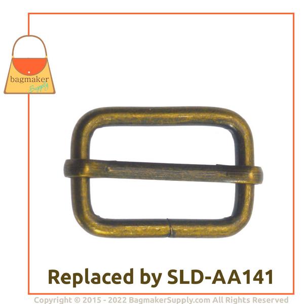 Representative Image of 1 Inch Moving Bar Slide, 3.75 mm Gauge, Antique Brass Finish (SLD-AA033))