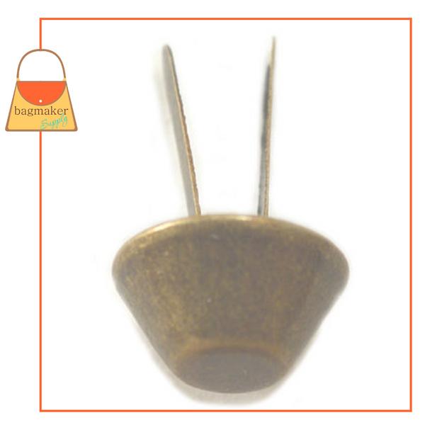 Representative Image of 14 mm Cone Purse Foot / Handbag Bottom Stud, Antique Brass Finish (PFT-AA004))