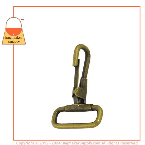 Representative Image of 1 Inch Stationary Snap Hook, Light Antique Brass / Antique Gold Finish (SNP-AA036))