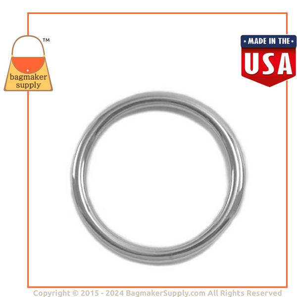 Representative Image of 1-1/4 Inch Cast O Ring, Nickel Finish (RNG-AA129))