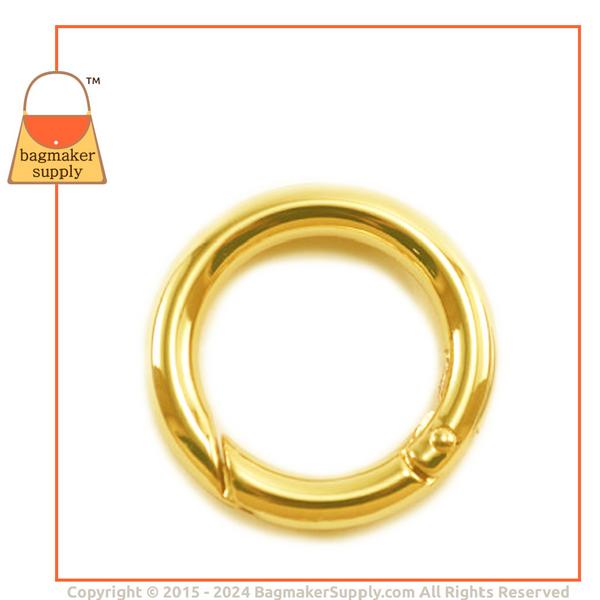 Representative Image of 1 Inch Cast Spring Gate Ring, Gold Finish (RNG-AA154))