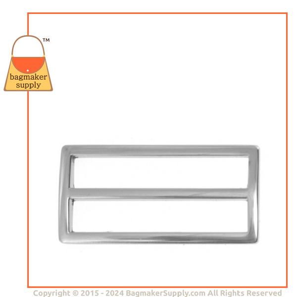 Representative Image of 2 Inch Flat Cast Center Bar Slide, Nickel Finish (SLD-AA003))