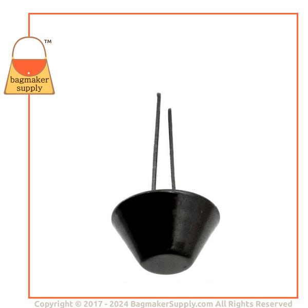 Representative Image of 14 mm Cone Purse Foot / Handbag Bottom Stud, Black Nickel / Gunmetal Finish (PFT-AA017))