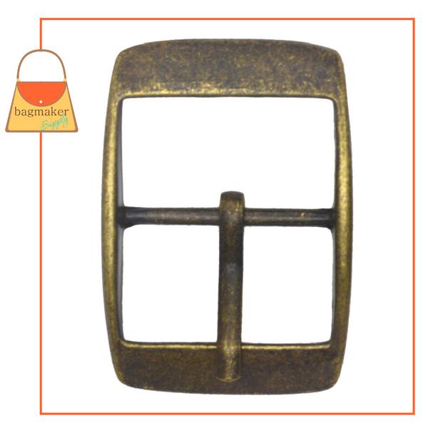 Representative Image of 1 Inch Cast Center Bar Pin Buckle, Antique Brass Finish (BKL-AA008))